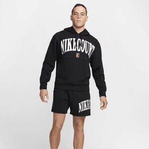 NWT NikeCourt Heritage Dri-FIT Fleece Tennis Hoodie Mens Medium Black FQ2093-010